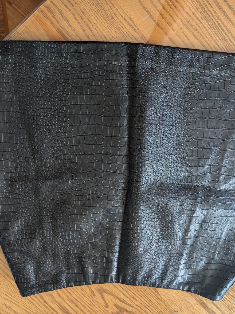 Ci Sono Black Faux Croc Mini Skirt